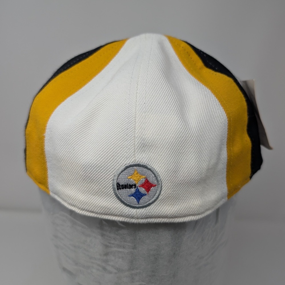 Reebok NWT Authentic Steelers Burress 80 Fitted Hat 7 3/8 Wool Flat Brim - Picture 2 of 12